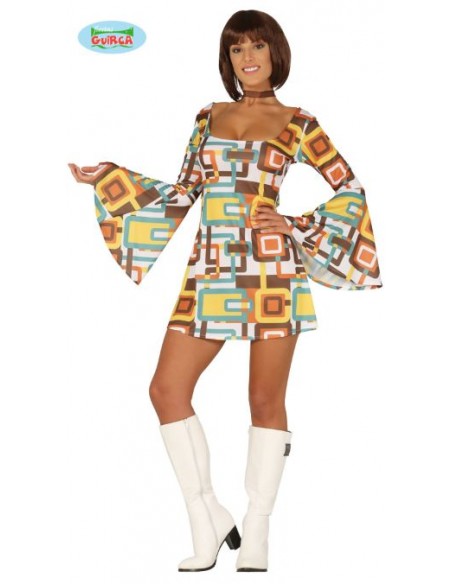 COSTUME DONNA DISCO ANNI 70 TG M 38-40