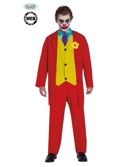 COSTUME UOMO BUFFONE JOKER TG. M 48-50