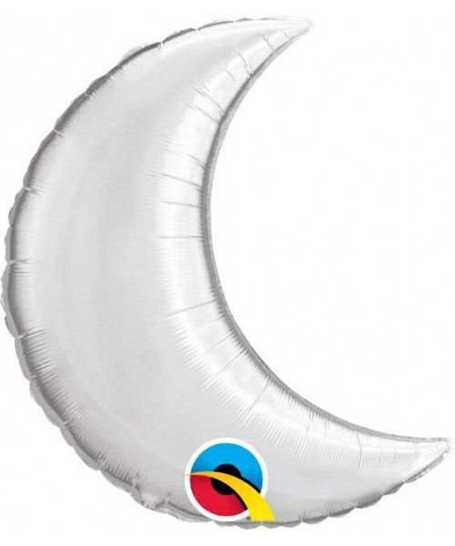 CRESCENT MOON 9" METALLIC SILVER 1PZ 2