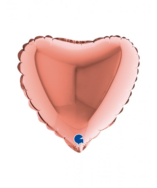 CUORE MYLAR 9" ROSE GOLD 22CM
