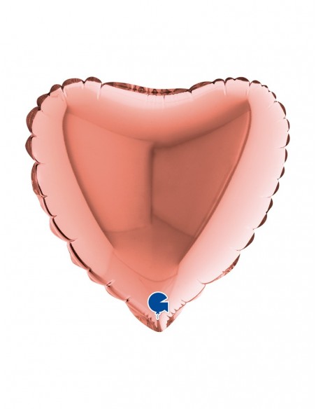 CUORE MYLAR 9" ROSE GOLD 22CM CUORE MYLAR 9" ROSE GOLD 22CM