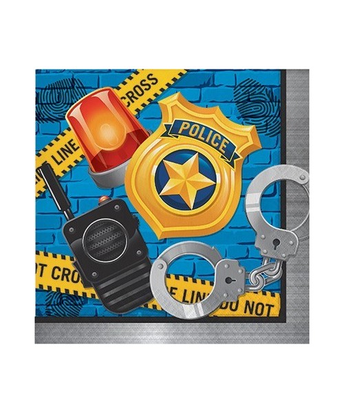 TOVAGLIOLO 32X32CM 16PZ POLICE PARTY