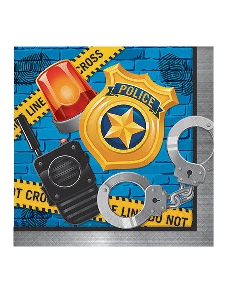 TOVAGLIOLO 32X32CM 16PZ POLICE PARTY