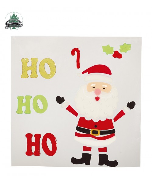 DECORAZIONE GEL BABBO NATALE 25X30CM 2
