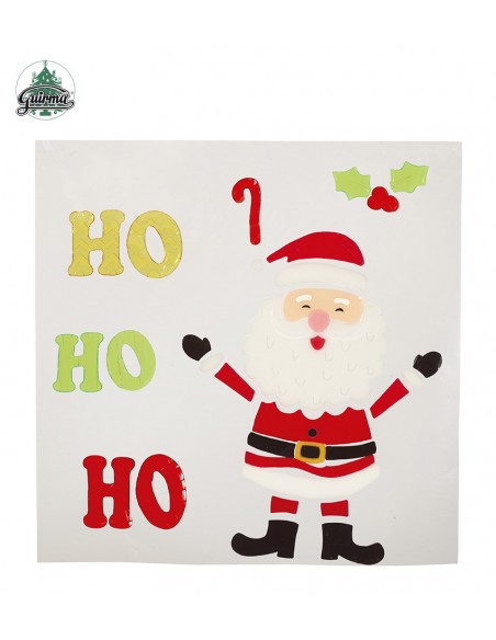 DECORAZIONE GEL BABBO NATALE 25X30CM