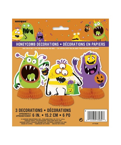 DECORAZIONI HALLOWEEN MONSTERS 3PZ 2