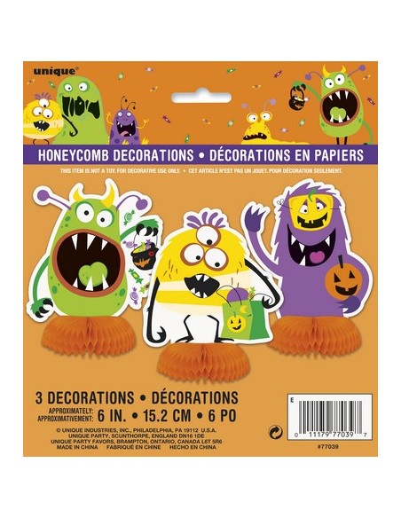 DECORAZIONI HALLOWEEN MONSTERS 3PZ
