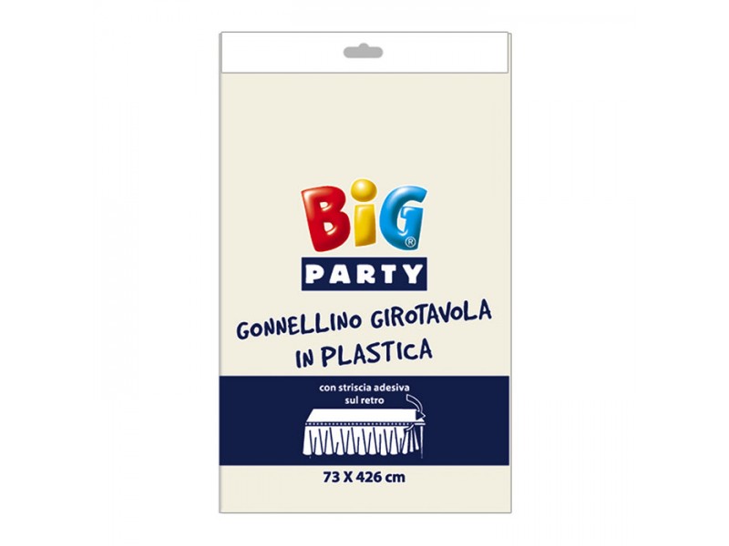 GONNA GIROTAVOLA PLASTICA AVORIO CM. H. cm.73 x 426