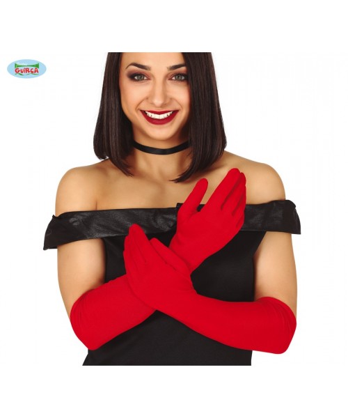 GUANTI ROSSI LUNGHI 45 CM. 2