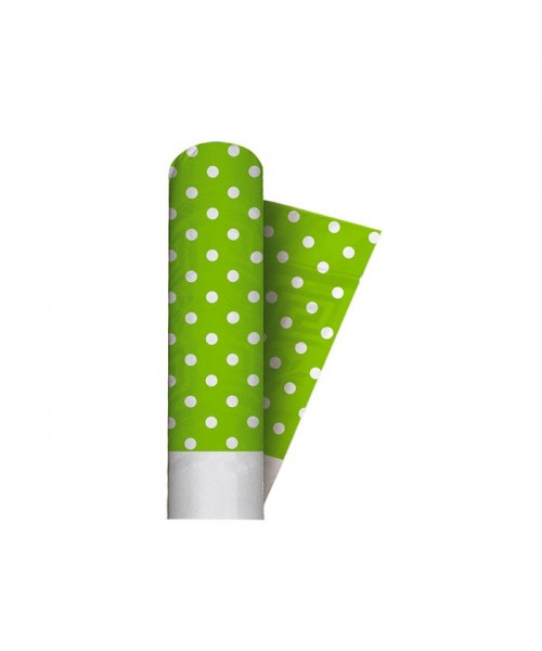 TOVAGLIA ROTOLO 1.20X5MT POIS VERDE MELA