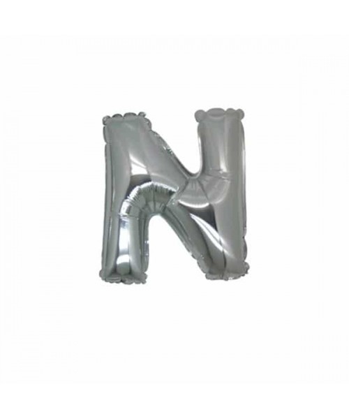 LETTERA MINI "N" ARGENTO CM.18 2