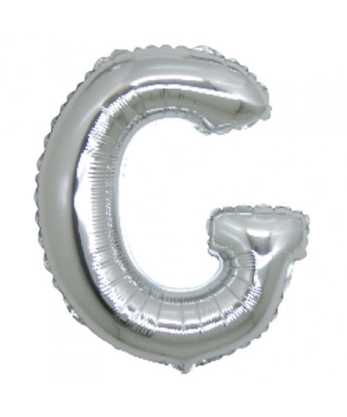 LETTERA MYLAR " G" ARGENTO H.18CM 2