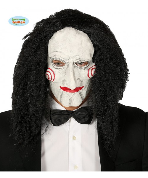 MASCHERA MARIONETTA CON CAPELLI IN LATTICE 2