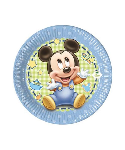 Piatto 20 cm busta 8 pz *Baby Mickey