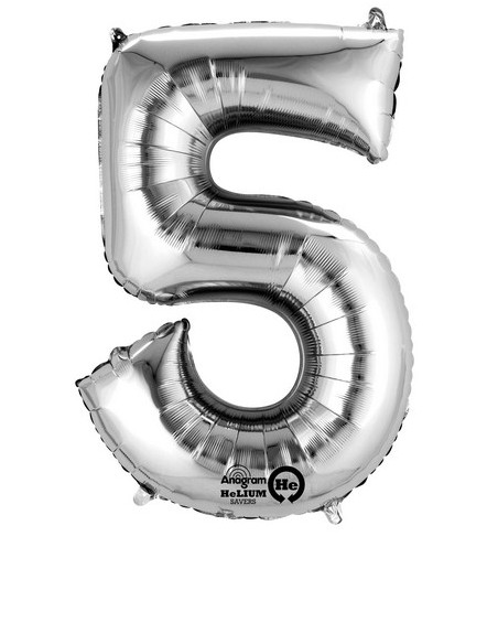 MINISHAPE NUMBERO 5 SILVER CM 40 1PZ