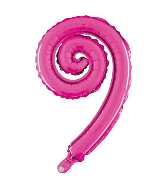 MYLAR SPIRALINA FUCSIA 26X36 CM 6 PZ