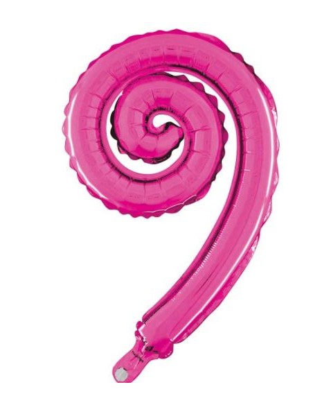 MYLAR SPIRALINA FUCSIA 26X36 CM 6 PZ
