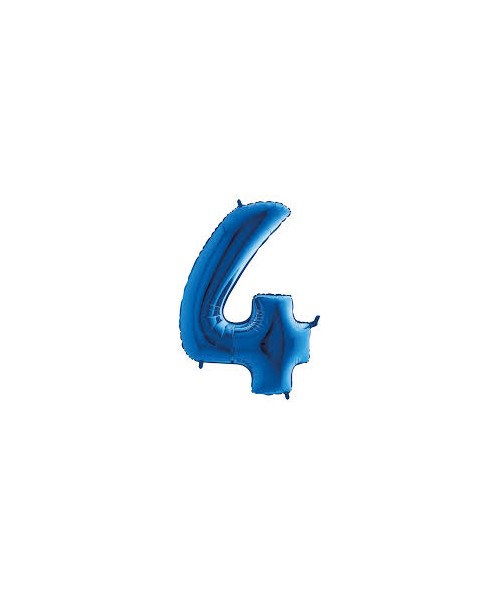 NUMERO 4 MYLAR MINI BLU CM. 18 2