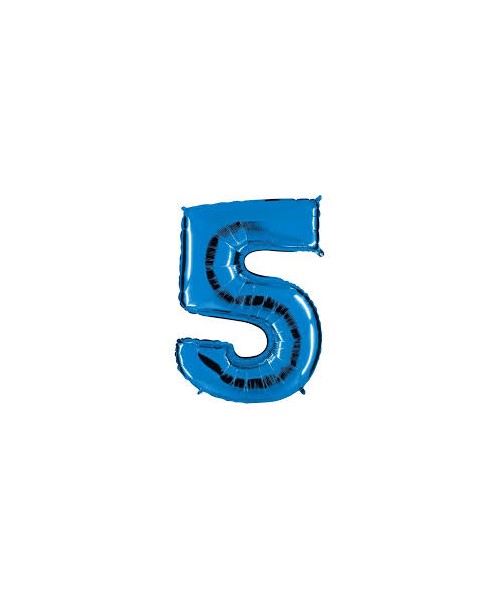 NUMERO MYLAR MINI BLU N.5 18CM 2