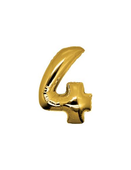 NUMERO MYLAR MINI ORO 4 CM. 18
