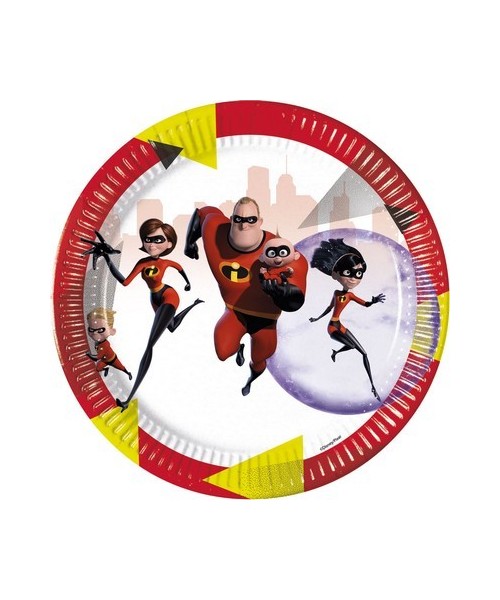 Piatto 23 cm busta 8 pz  INCREDIBLES 2
