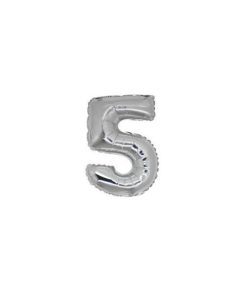 NUMERO MYLAR MINI SILVER N.5 CM18 2