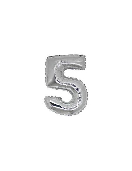 NUMERO MYLAR MINI SILVER N.5 CM18 NUMERO MYLAR MINI SILVER N.5 CM18
