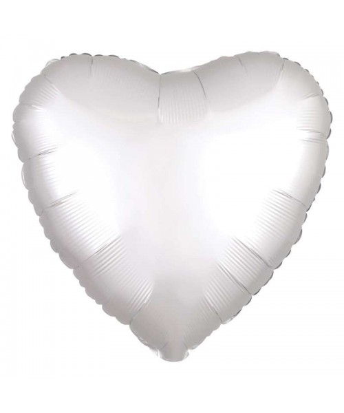 PALLONE DECO CUORE BIANCO 18" 2