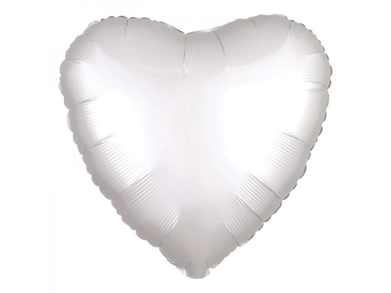 PALLONE DECO CUORE BIANCO 18" 45CM