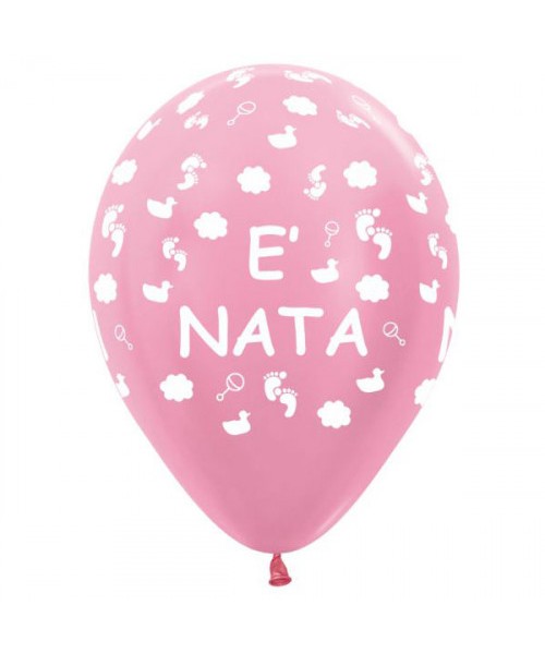 PALLONE E' NATA ROSA PERL. 12" 100PZ 2