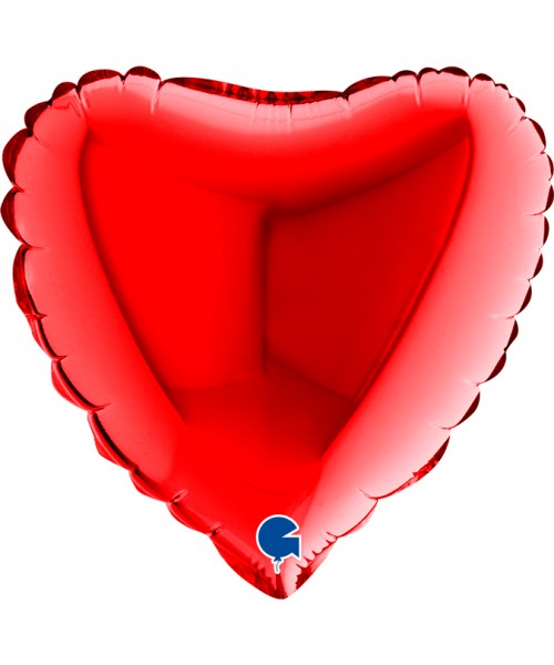 PALLONE FOIL DECO CUORE 9" ROSSO 2