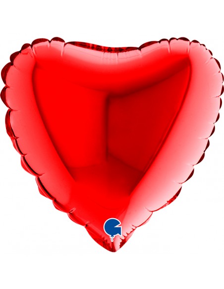 PALLONE FOIL DECO CUORE 9" ROSSO