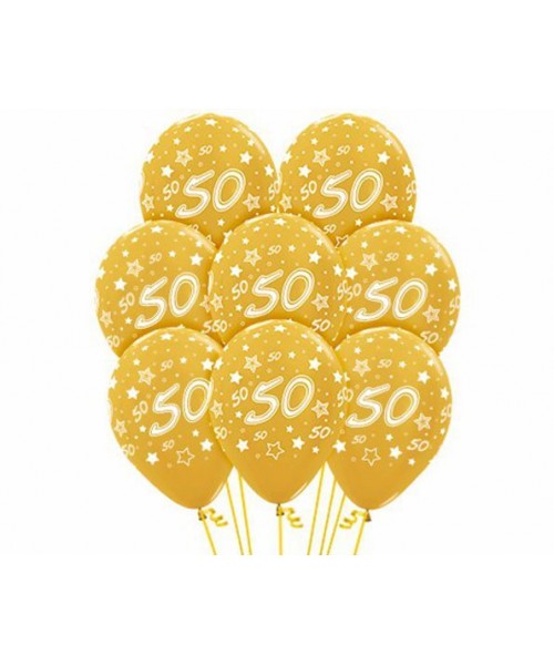 PALLONE LATTICE 12" 50° ANNIV. ORO PERL PZ100 2