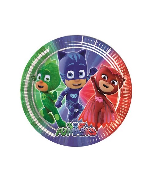 PIATTO 20 CM 8 PZ  PJ MASKS