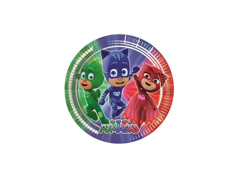 PIATTO 20 CM 8 PZ  PJ MASKS