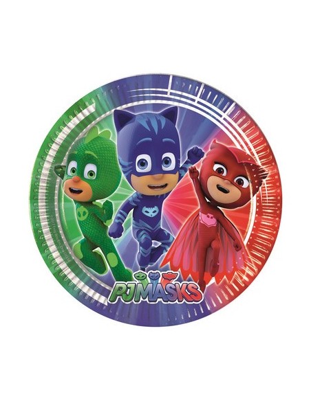 PIATTO 20 CM 8 PZ  PJ MASKS