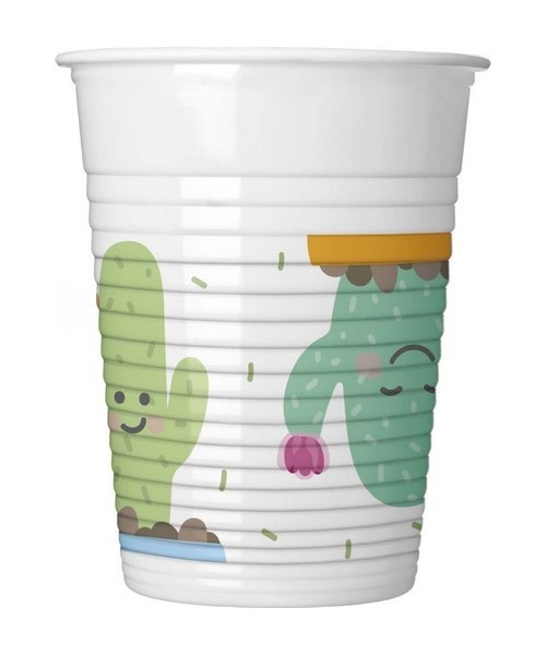 BICCHIERE PLAST. 8PZ CACTUS