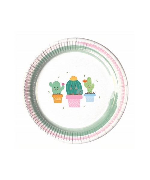 PIATTO 20CM 8PZ CACTUS