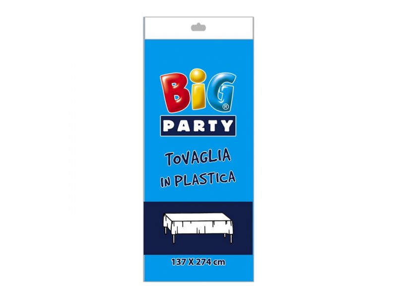 Tovaglia in plastica azzurra cm.137x274