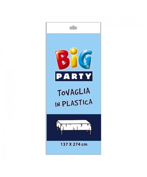 Tovaglia in plastica cm.137 x 274 celeste
