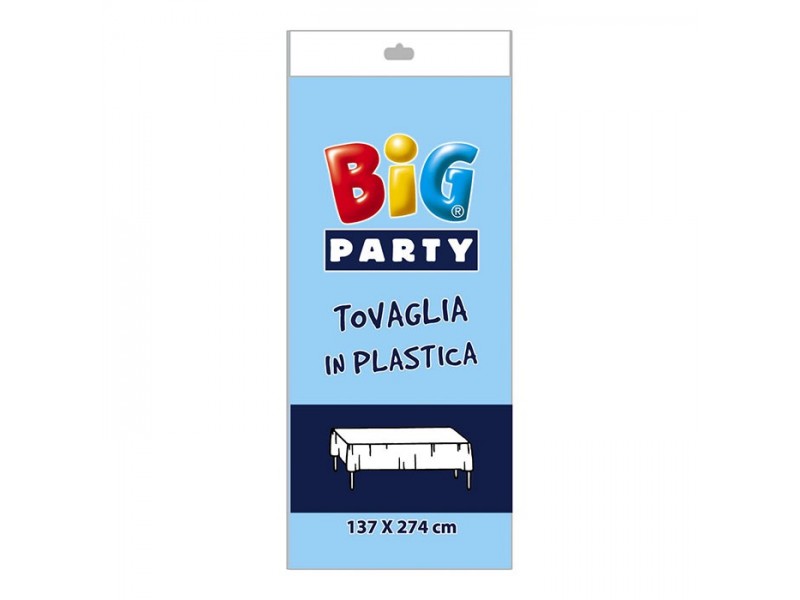 Tovaglia in plastica cm.137 x 274 celeste