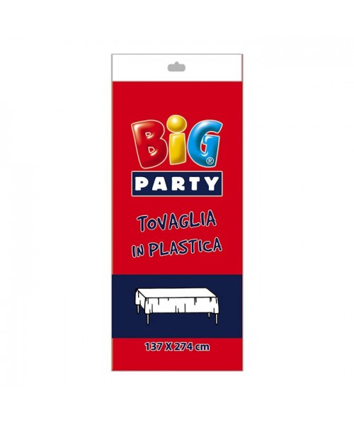 Tovaglia in plastica rossa cm.137x274