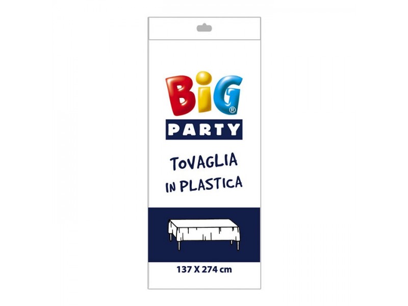 Tovaglia in plastica bianca cm.137x274