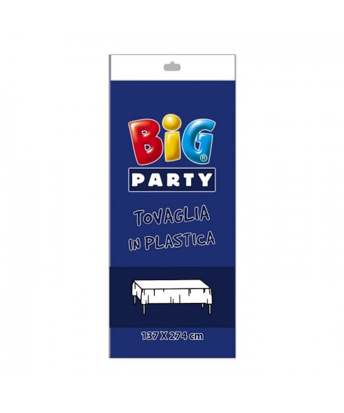 Tovaglia in plastica blu cm.137x274