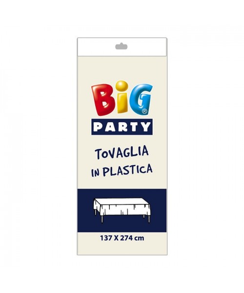Tovaglia in plastica avorio cm.137x274