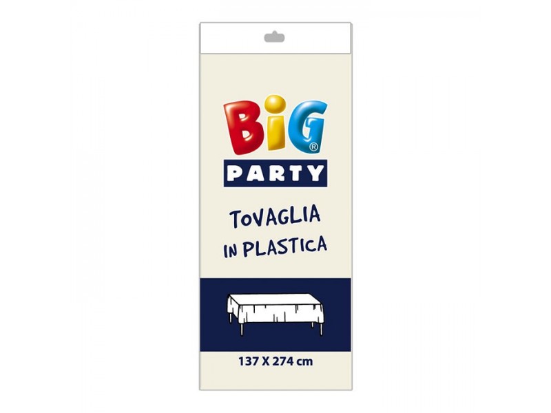 Tovaglia in plastica avorio cm.137x274