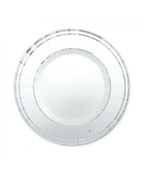 8 PIATTI 25CM CLASSIC ARGENTO METAL