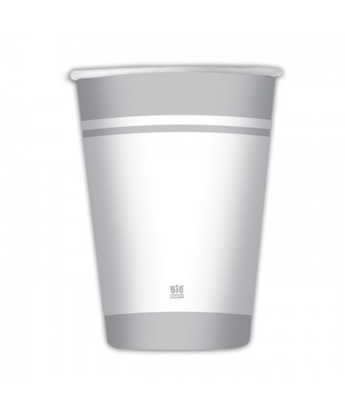 8 BICCHIERI 200CC CLASSIC ARGENTO METAL