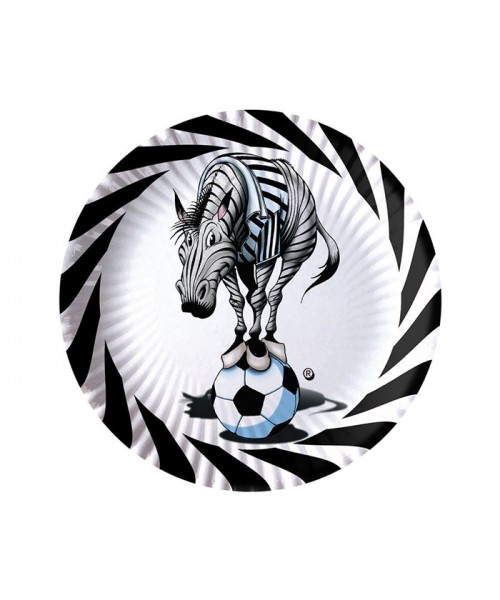 10 PIATTI ZEBROTTO BIANCONERO CM.18