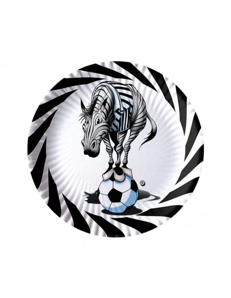 10 PIATTI ZEBROTTO BIANCONERO CM.18